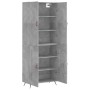 Aparador alto madera contrachapada gris hormigón 69,5x34x180 cm de vidaXL, Aparadores - Ref: Foro24-3195767, Precio: 146,45 €...