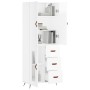 High glossy white plywood sideboard 69.5x34x180 cm by vidaXL, Sideboards - Ref: Foro24-3195933, Price: 168,99 €, Discount: %