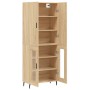 Aparador alto madera contrachapada color roble 69,5x34x180 cm de vidaXL, Aparadores - Ref: Foro24-3195750, Precio: 150,84 €, ...