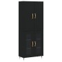 Tall black plywood sideboard 69.5x34x180 cm by vidaXL, Sideboards - Ref: Foro24-3195716, Price: 149,92 €, Discount: %