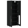 Tall black plywood sideboard 69.5x34x180 cm by vidaXL, Sideboards - Ref: Foro24-3195716, Price: 149,92 €, Discount: %