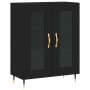 Tall black plywood sideboard 69.5x34x180 cm by vidaXL, Sideboards - Ref: Foro24-3195716, Price: 149,92 €, Discount: %