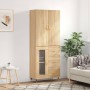 Aparador alto madera contrachapada color roble 69,5x34x180 cm de vidaXL, Aparadores - Ref: Foro24-3195942, Precio: 166,83 €, ...