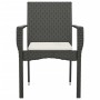 Garden chairs with cushions 2 units black synthetic rattan by vidaXL, Garden chairs - Ref: Foro24-319881, Price: 113,38 €, Di...