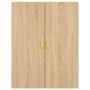 Aparador alto madera contrachapada color roble 69,5x34x180 cm de vidaXL, Aparadores - Ref: Foro24-3195942, Precio: 166,83 €, ...