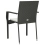 Garden chairs with cushions 2 units black synthetic rattan by vidaXL, Garden chairs - Ref: Foro24-319881, Price: 113,38 €, Di...