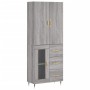 High sideboard sonoma gray plywood 69.5x34x180 cm by vidaXL, Sideboards - Ref: Foro24-3195945, Price: 161,67 €, Discount: %