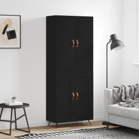 Aparador alto madera contrachapada negro 69,5x34x180 cm de vidaXL, Aparadores - Ref: Foro24-3195764, Precio: 144,99 €, Descue...