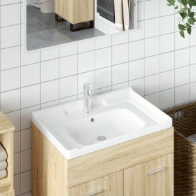 Lavabo de baño rectangular cerámica blanco 61x48x23 cm de vidaXL, Lavabos - Ref: Foro24-153704, Precio: 62,75 €, Descuento: %