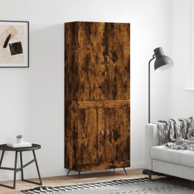 Aparador alto madera contrachapada roble ahumado 69,5x34x180 cm de vidaXL, Aparadores - Ref: Foro24-3195768, Precio: 135,99 €...