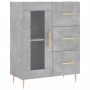 Aparador alto madera contrachapada gris hormigón 69,5x34x180 cm de vidaXL, Aparadores - Ref: Foro24-3195951, Precio: 167,27 €...