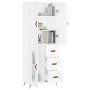 Tall white plywood sideboard 69.5x34x180 cm by vidaXL, Sideboards - Ref: Foro24-3195931, Price: 166,19 €, Discount: %