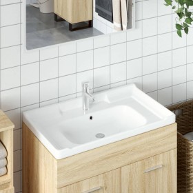 Rectangular white ceramic bathroom sink 81x48x23 cm by vidaXL, Sinks - Ref: Foro24-153706, Price: 86,04 €, Discount: %