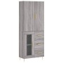 Aparador alto madera contrachapada gris sonoma 69,5x34x180 cm de vidaXL, Aparadores - Ref: Foro24-3195953, Precio: 167,99 €, ...