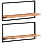 Wall shelves 2 units solid acacia wood 80x25x35 cm by vidaXL, Shelves and shelves - Ref: Foro24-338458, Price: 76,31 €, Disco...