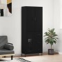 Aparador alto madera contrachapada negro 69,5x34x180 cm de vidaXL, Aparadores - Ref: Foro24-3195964, Precio: 177,99 €, Descue...