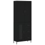 Aparador alto madera contrachapada negro 69,5x34x180 cm de vidaXL, Aparadores - Ref: Foro24-3195964, Precio: 177,99 €, Descue...