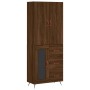 Aparador alto madera contrachapada marrón roble 69,5x34x180 cm de vidaXL, Aparadores - Ref: Foro24-3195938, Precio: 159,25 €,...