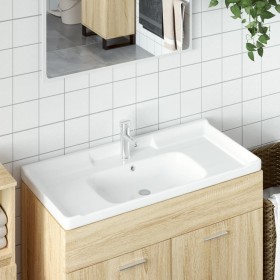 Lavabo de baño rectangular cerámica blanco 100x48x23 cm de vidaXL, Lavabos - Ref: Foro24-153708, Precio: 167,25 €, Descuento: %