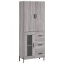 Aparador alto madera contrachapada gris sonoma 69,5x34x180 cm de vidaXL, Aparadores - Ref: Foro24-3195969, Precio: 173,55 €, ...