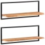 Wall shelves 2 units solid acacia wood 100x24x35 cm by vidaXL, Shelves and shelves - Ref: Foro24-338457, Price: 85,26 €, Disc...