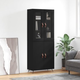 Tall black plywood sideboard 69.5x34x180 cm by vidaXL, Sideboards - Ref: Foro24-3198186, Price: 171,99 €, Discount: %