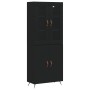 Tall black plywood sideboard 69.5x34x180 cm by vidaXL, Sideboards - Ref: Foro24-3198186, Price: 171,52 €, Discount: %