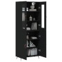 Tall black plywood sideboard 69.5x34x180 cm by vidaXL, Sideboards - Ref: Foro24-3198186, Price: 171,52 €, Discount: %