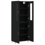 Tall black plywood sideboard 69.5x34x180 cm by vidaXL, Sideboards - Ref: Foro24-3198186, Price: 171,52 €, Discount: %