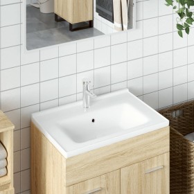 Lavabo de baño rectangular cerámica blanco 71x48x19,5 cm de vidaXL, Lavabos - Ref: Foro24-153710, Precio: 78,99 €, Descuento: %