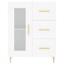 Hohes weißes Sperrholz-Sideboard 69,5 x 34 x 180 cm von vidaXL, Sideboards - Ref: Foro24-3195947, Preis: 164,99 €, Rabatt: %