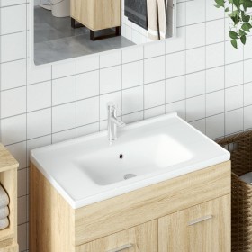 White ceramic rectangular bathroom sink 81x48x19.5 cm by vidaXL, Sinks - Ref: Foro24-153711, Price: 116,99 €, Discount: %