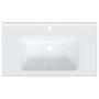 Lavabo de baño rectangular cerámica blanco 81x48x19,5 cm de vidaXL, Lavabos - Ref: Foro24-153711, Precio: 114,60 €, Descuento: %