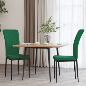 Sillas de comedor 2 unidades terciopelo verde oscuro de vidaXL, Sillas de comedor - Ref: Foro24-326095, Precio: 88,71 €, Desc...