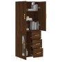 Tall brown oak plywood sideboard 69.5x34x180 cm by vidaXL, Sideboards - Ref: Foro24-3195954, Price: 167,86 €, Discount: %