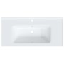 Lavabo de baño rectangular cerámica blanco 100x48x19,5 cm de vidaXL, Lavabos - Ref: Foro24-153713, Precio: 163,99 €, Descuent...