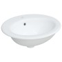 White ceramic oval bathroom sink 52x46x20 cm by vidaXL, Sinks - Ref: Foro24-153714, Price: 83,57 €, Discount: %