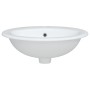 Lavabo de baño ovalado cerámica blanco 52x46x20 cm de vidaXL, Lavabos - Ref: Foro24-153714, Precio: 83,57 €, Descuento: %