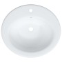 White ceramic oval bathroom sink 52x46x20 cm by vidaXL, Sinks - Ref: Foro24-153714, Price: 83,57 €, Discount: %