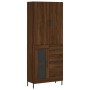 Aparador alto madera contrachapada marrón roble 69,5x34x180 cm de vidaXL, Aparadores - Ref: Foro24-3195970, Precio: 175,75 €,...