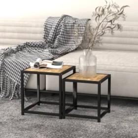 Coffee tables 2 units black and yellow MDF by vidaXL, Side tables - Ref: Foro24-331656, Price: 34,11 €, Discount: %