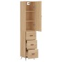 Sonoma oak plywood sideboard 34.5x34x180 cm by vidaXL, Sideboards - Ref: Foro24-3198828, Price: 114,55 €, Discount: %