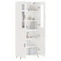 Aparador alto madera contrachapada blanco brillo 69,5x34x180 cm de vidaXL, Aparadores - Ref: Foro24-3198187, Precio: 166,99 €...