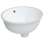 Lavabo de baño ovalado cerámica blanco 37x31x17,5 cm de vidaXL, Lavabos - Ref: Foro24-153717, Precio: 51,90 €, Descuento: %