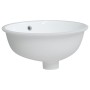 Lavabo de baño ovalado cerámica blanco 37x31x17,5 cm de vidaXL, Lavabos - Ref: Foro24-153717, Precio: 51,90 €, Descuento: %