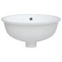 Lavabo de baño ovalado cerámica blanco 37x31x17,5 cm de vidaXL, Lavabos - Ref: Foro24-153717, Precio: 51,90 €, Descuento: %