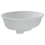 Lavabo de baño ovalado cerámica blanco 37x31x17,5 cm de vidaXL, Lavabos - Ref: Foro24-153717, Precio: 51,90 €, Descuento: %