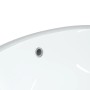 Lavabo de baño ovalado cerámica blanco 37x31x17,5 cm de vidaXL, Lavabos - Ref: Foro24-153717, Precio: 51,90 €, Descuento: %