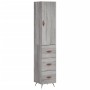 Aparador alto madera contrachapada gris Sonoma 34,5x34x180 cm de vidaXL, Aparadores - Ref: Foro24-3198831, Precio: 108,99 €, ...