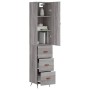 Aparador alto madera contrachapada gris Sonoma 34,5x34x180 cm de vidaXL, Aparadores - Ref: Foro24-3198831, Precio: 108,99 €, ...